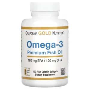 Omega-3, Aceite de pescado premium, 2200 mg, 100 cápsulas, (1100 mg por cápsula), California Gold Nutrition