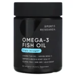 Omega-3, Aceite de Pescado, Triple concentración, 1055 mg, 60 cápsulas blandas, Sports Research