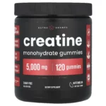 Gomitas de Creatina Monohidratada, 5000 mg (1250 mg por gomita), Sabor a Sandía, 120 Gomitas, NutraChamps