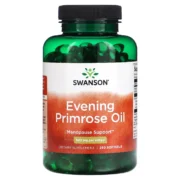 Frasco de Aceite de Onagra (Evening Primrose Oil) Swanson, 500 mg por softgel, 250 cápsulas. Apoyo para la menopausia y salud femenina. Compra online en Suplenet Colombia.