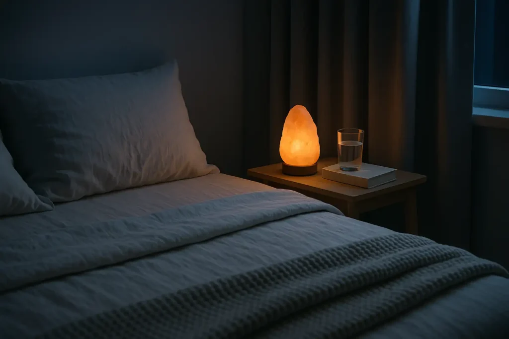 Dormitorio tranquilo y ordenado, con elementos que promueven una buena higiene del sueño: oscuridad, cama cómoda, sin distracciones.