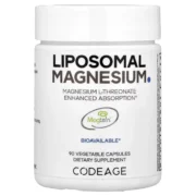 Frasco de Magnesio Liposomal Codeage con L-Treonato (Magtein®), 90 cápsulas vegetales. Absorción mejorada para salud cerebral. Compra online en Suplenet Colombia.