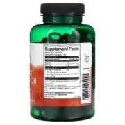 Tabla nutricional de Aceite de Onagra Swanson 500mg. Detalla 1g de Aceite de Onagra (con 8-10% GLA) por porción (2 softgels). Info para comprar en Suplenet Colombia.