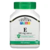 Vitamina E, 180 mg (400 UI), 110 Cápsulas, 21st Century