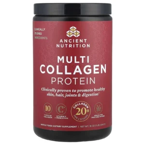 Multi Collagen Protein de Ancient Nutrition presentación de 1 lb en polvo para piel y articulaciones